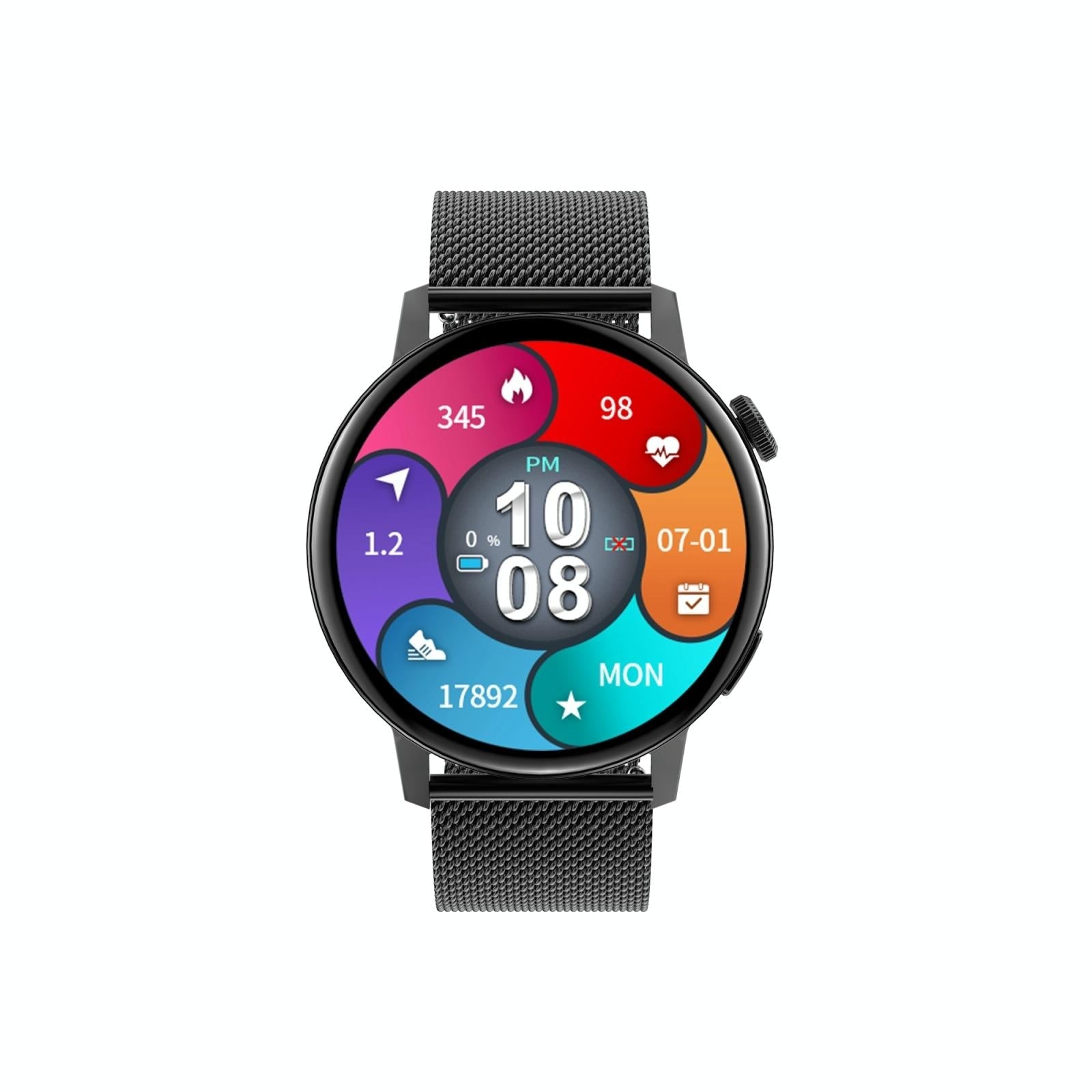 Smart Steel Watch With Colour Screen - Gold 11
