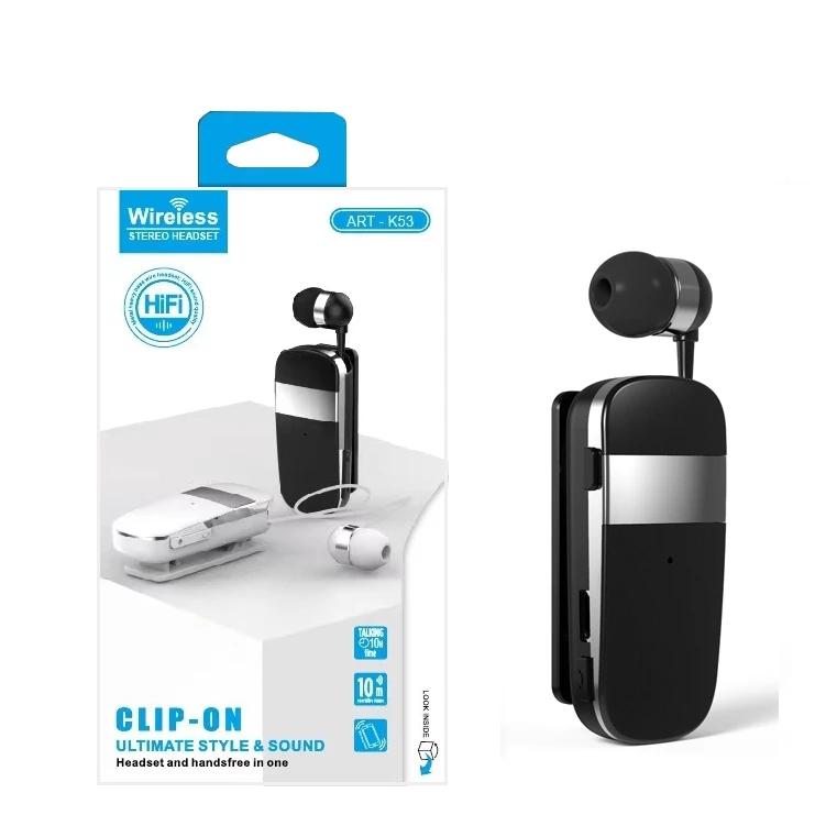 Wireless Bluetooth Earphone with Vibration Reminder for Phone - Gray 10