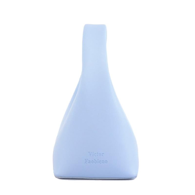 Chic Leather Women Handbag Sleek Design - Light Blue 3