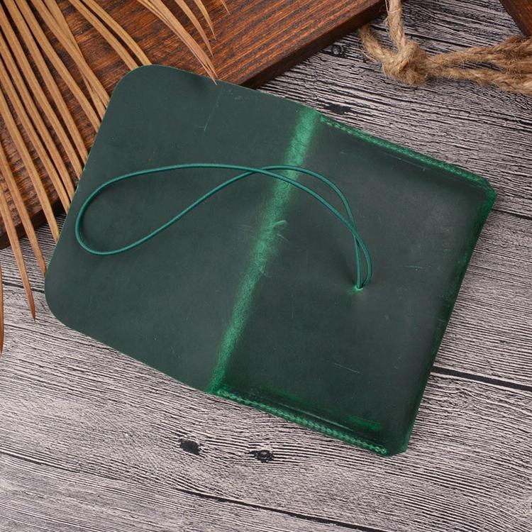 Retro Passport Wallet For Travel Crazy Horse Skin - Ink Green 9