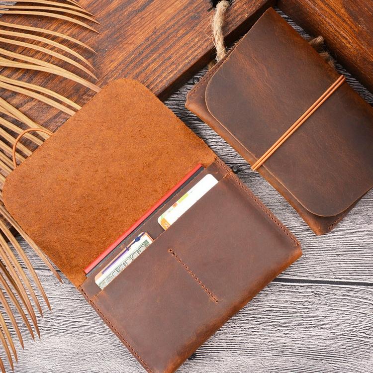 Retro Passport Wallet For Travel Crazy Horse Skin - Ink Green 11