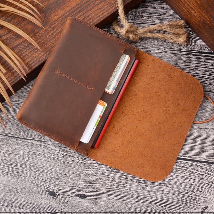 Retro Passport Wallet For Travel Crazy Horse Skin - Ink Green 12