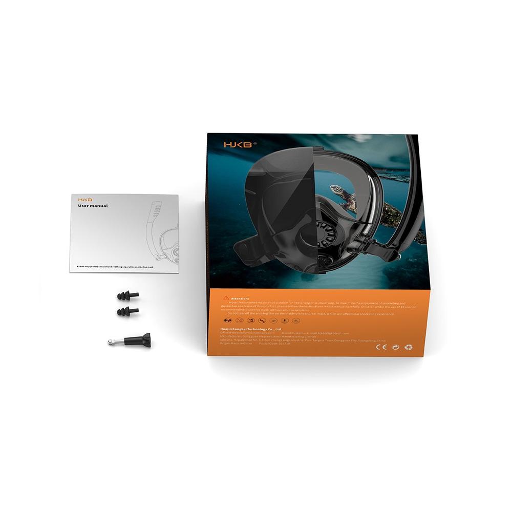 Full Dry Silicone Diving Mask for Water Sports and Gopro Hero11 - Black Blue 12