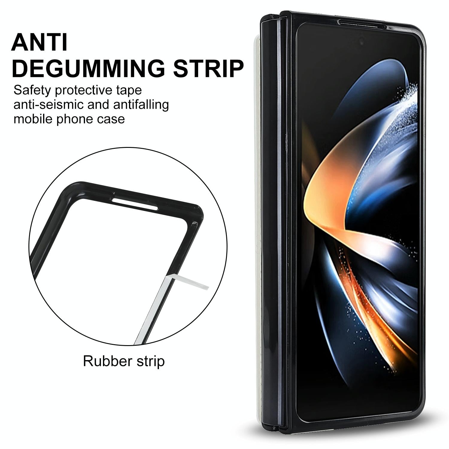 For Samsung Galaxy z Fold4 5G Foldable Phone Case with Double Buckle Card Slot - Red 5