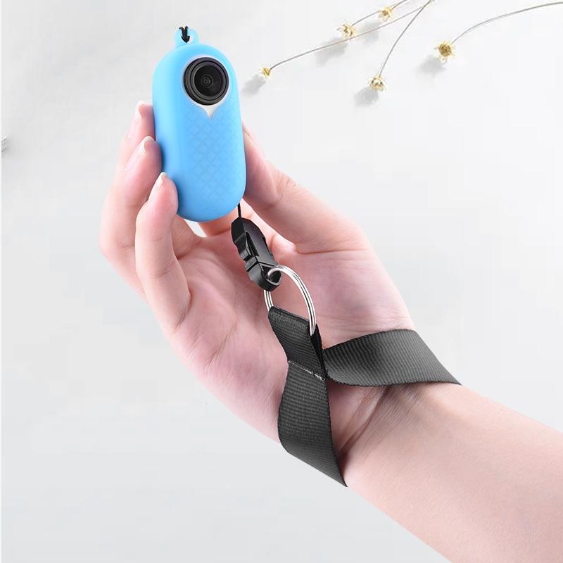 Silicone Camera Case Set with Lanyard for Insta360 Go2 - Blue 7