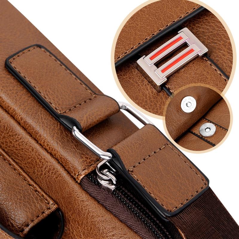 Large Capacity Men Business Backpack - Dark Brown 6