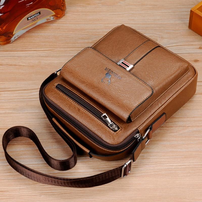 Large Capacity Men Business Backpack - Dark Brown 12