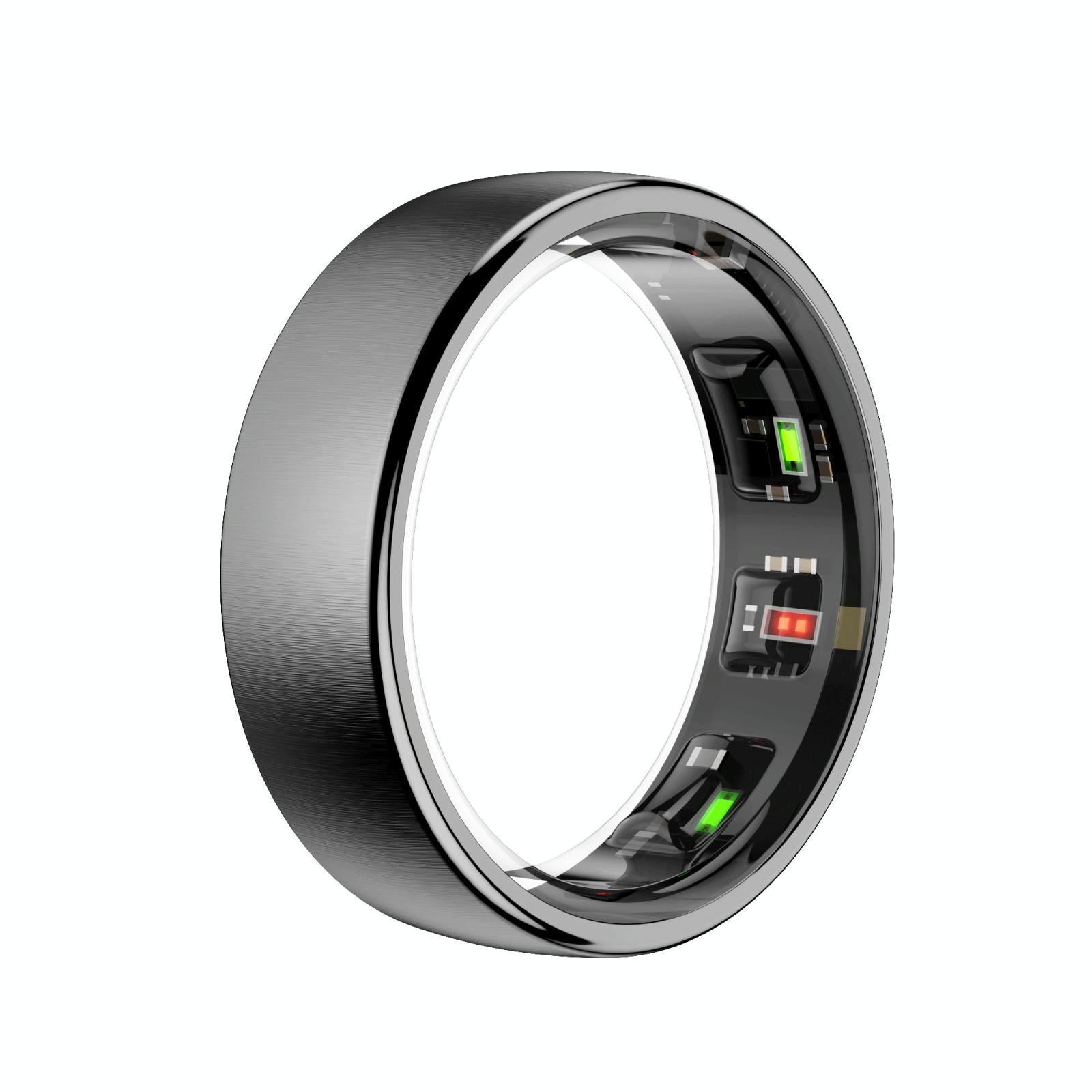 Smart Ring Heart Rate Blood Oxygen Sleep Sports Size 10 - Silver 15