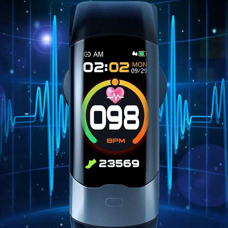 Smart Bracelet With Heart Rate And Blood Glucose Monitoring - Tft Hd - Red 3