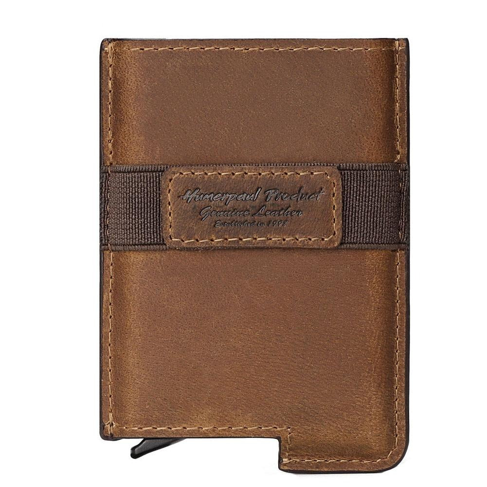 Leather Rfid Credit Card Holder - Secure & Stylish - Brown
