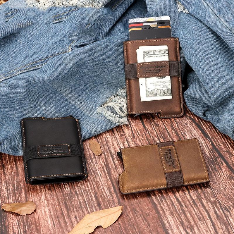 Leather Rfid Credit Card Holder - Secure & Stylish - Brown 4