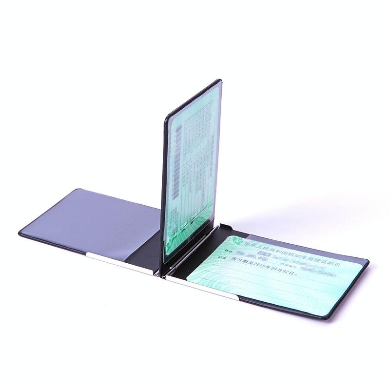 Metal Driver License Holder Fits Most Vehicles - Stripe Blue 6