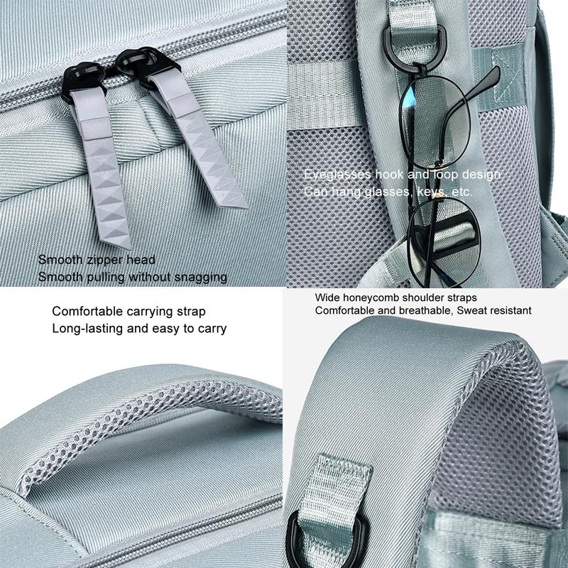 Spacious Travel Backpack For Laptops - Light Blue 10