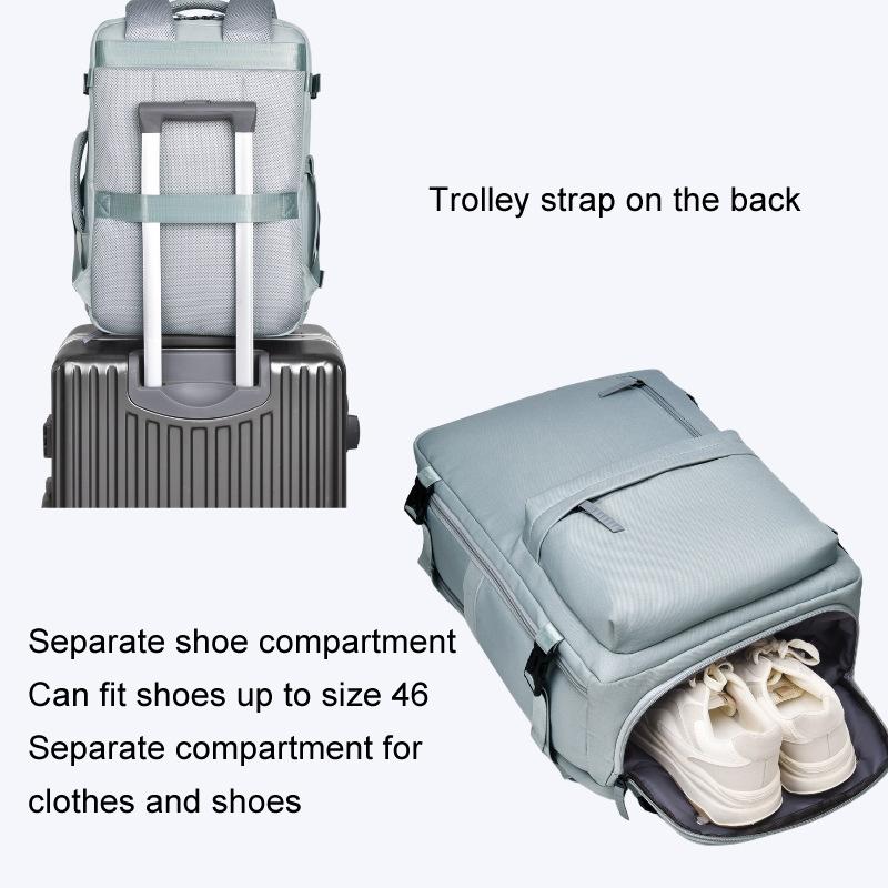 Spacious Travel Backpack For Laptops - Light Blue 12