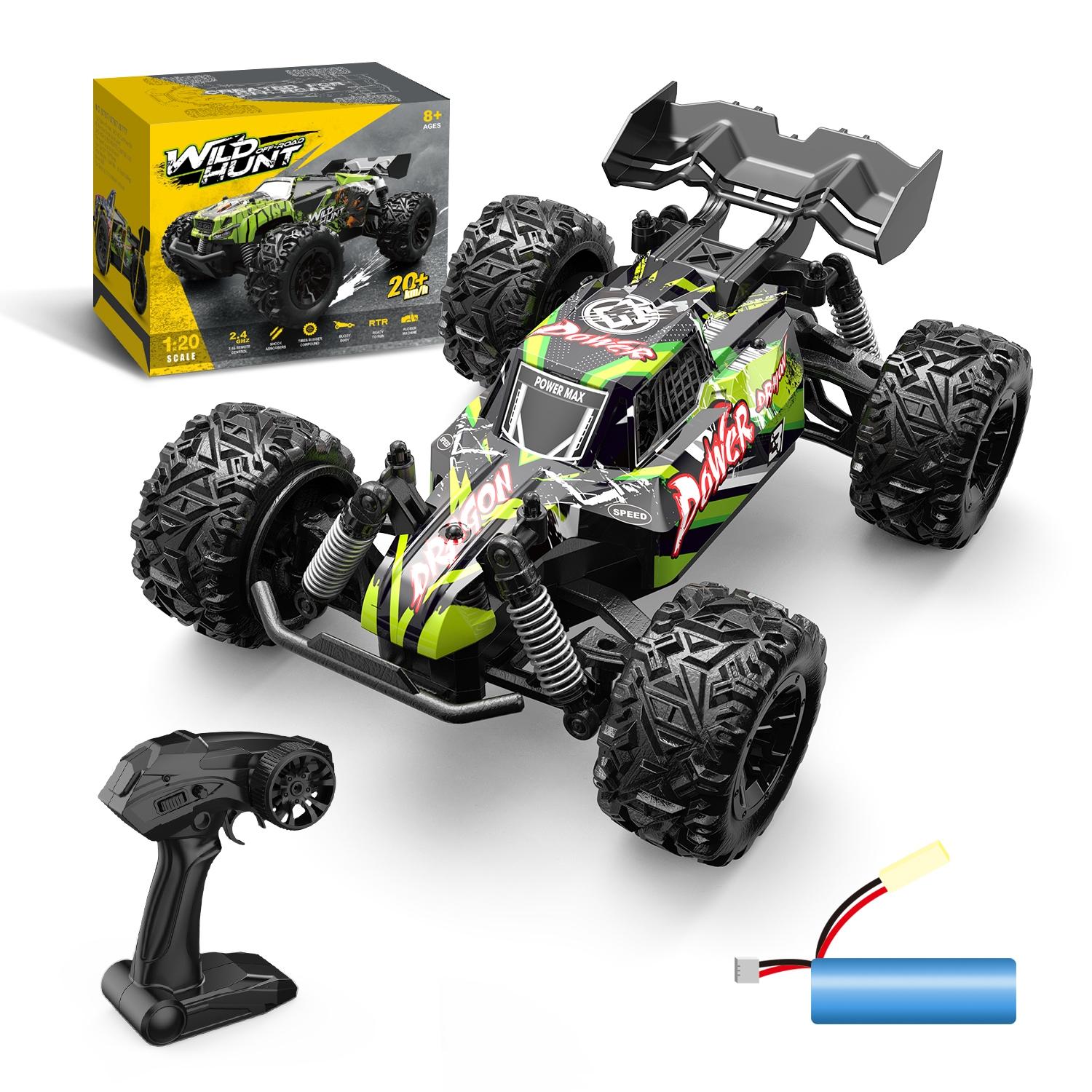 1 20 Full Scale 2.4g Rc Off-road Vehicle - Off-road Ready - Light Green 12