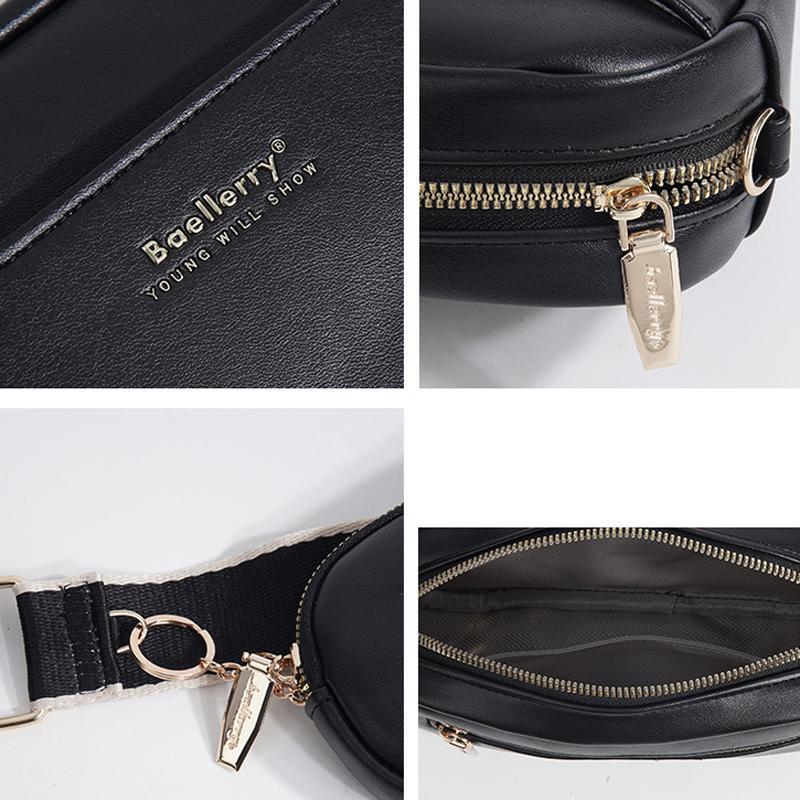 Small Square Pu Crossbody Bag For Women High Capacity - Black 7