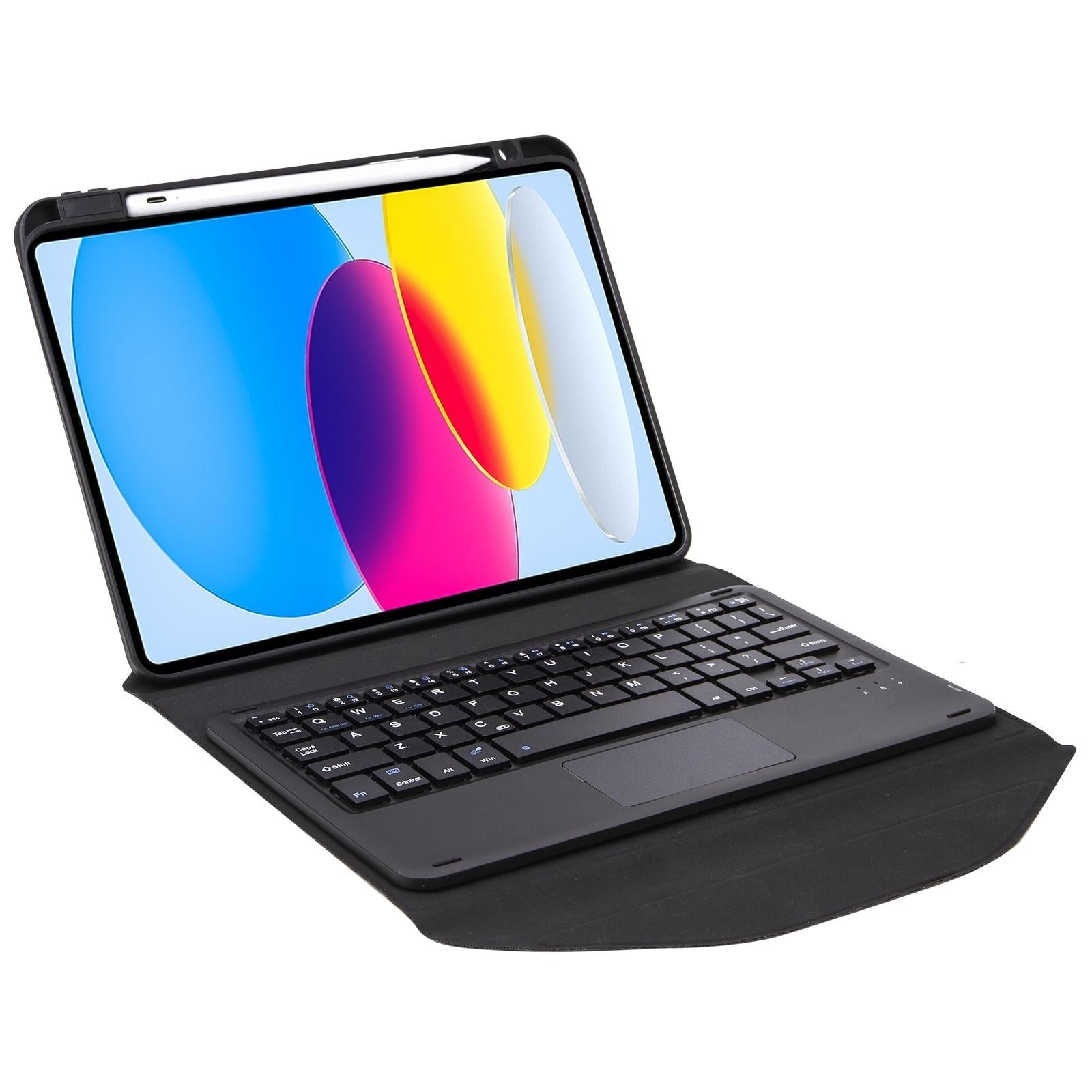 Bluetooth Keyboard Leather Tablet Case With Pen Slot And Touchpad - Green 14