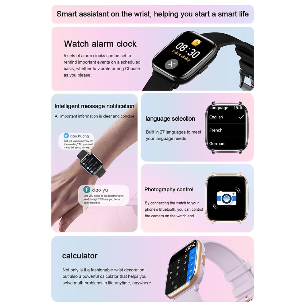Waterproof Smart Watch With Blood Oxygen Monitoring - Ip68 - Green 8