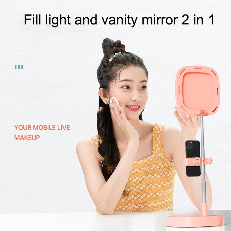 Portable Folding Desktop Live Broadcast Light Stand - Black 8
