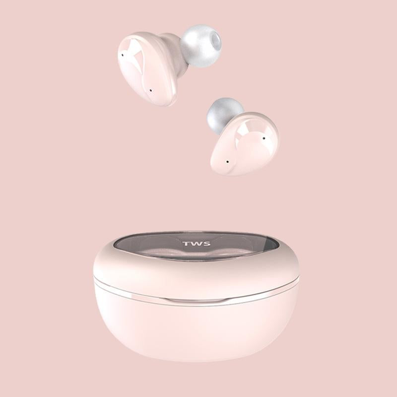 Wireless Bluetooth Headset with Power Display - Mini - Pink 3