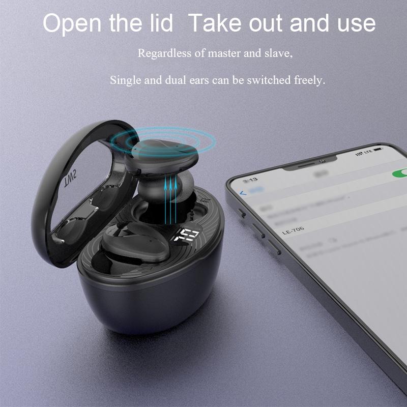 Wireless Bluetooth Headset with Power Display - Mini - Pink 5