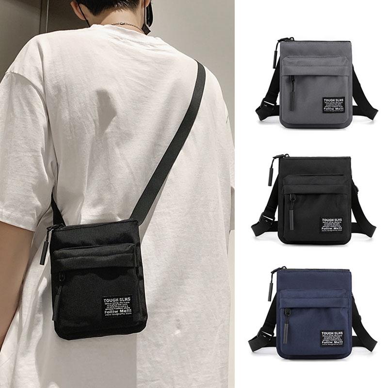 Compact Dark Blue Men's Shoulder Bag For Outdoor Sports 4
