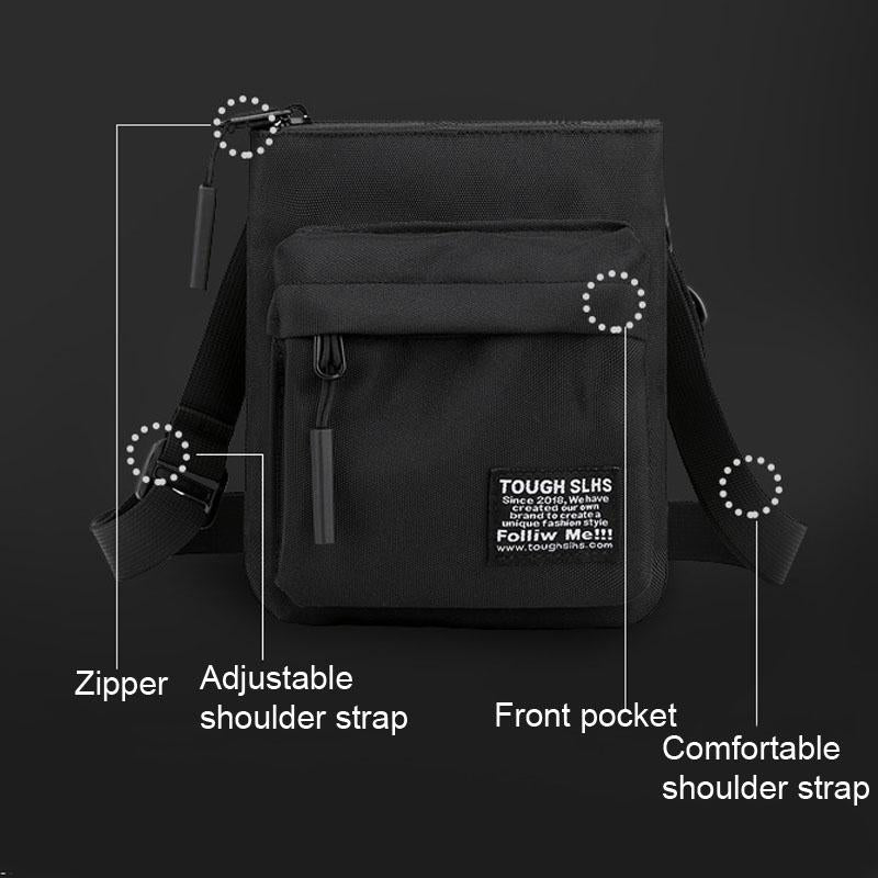 Compact Dark Blue Men's Shoulder Bag For Outdoor Sports 11