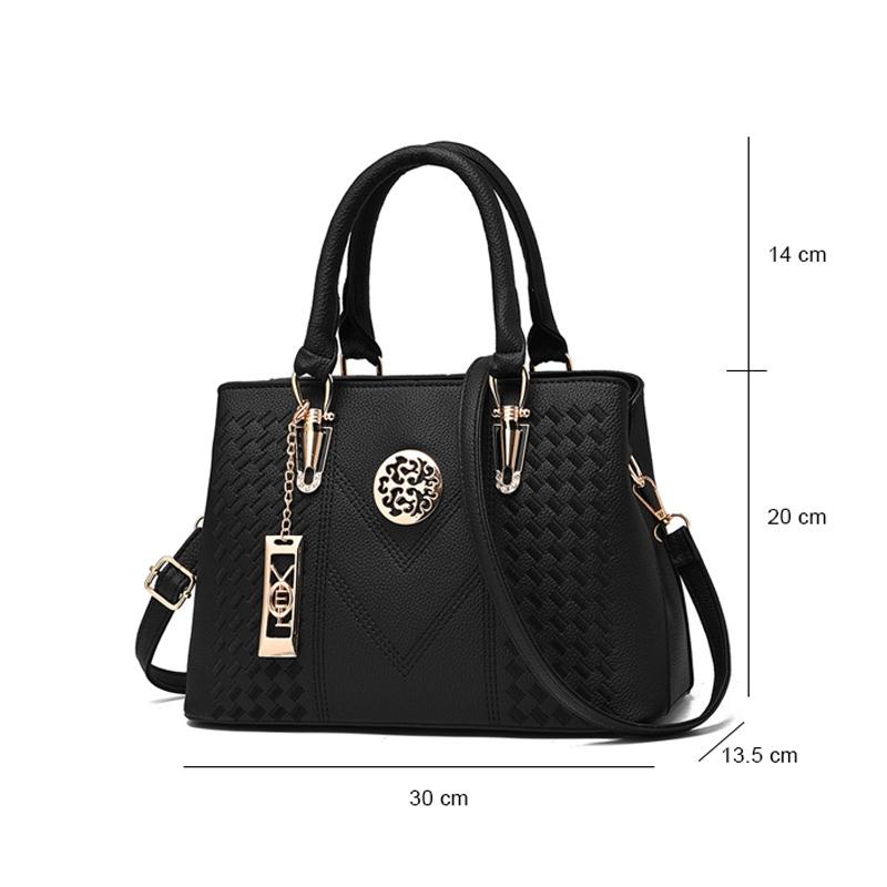 Women Leather Messenger Handbag - Stylish and Functional - Khaki 5
