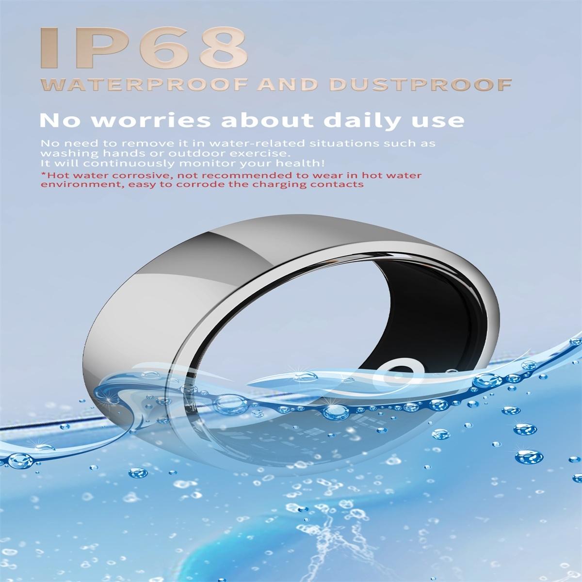 Smart Ring For Health Monitoring And Family Care - Size 22 - Silver 8
