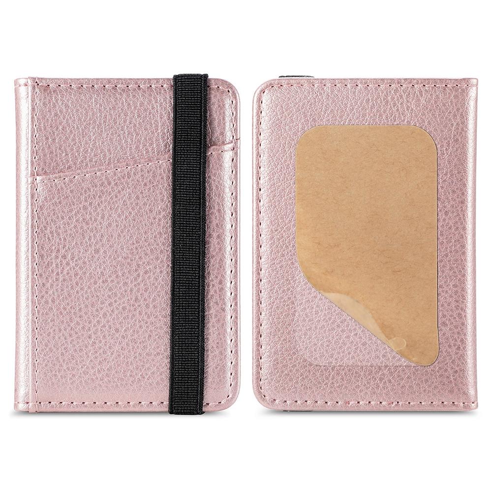 Pu Leather Phone Card Holder With Bracket Multifunctional - Rose Gold 15