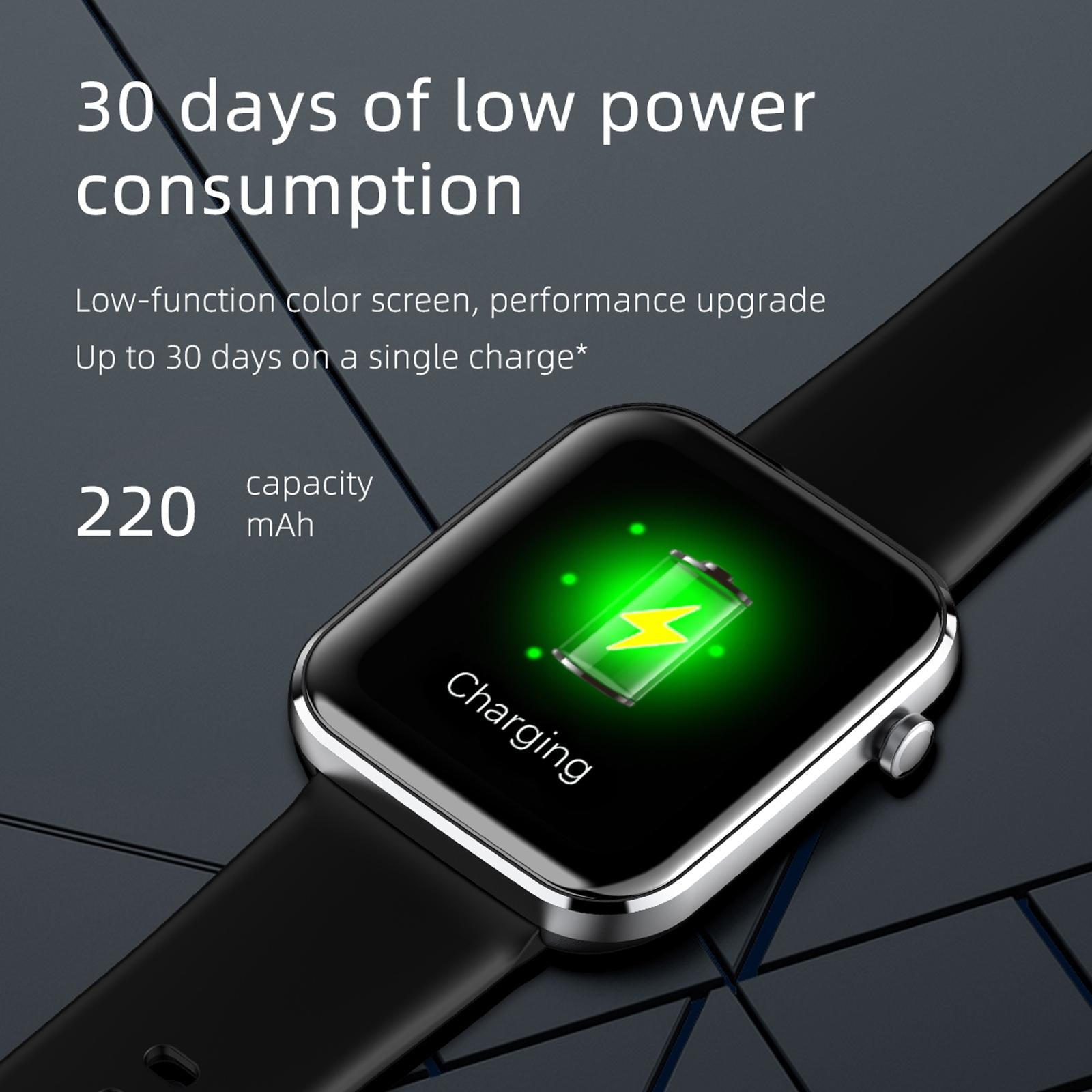 1.69 Inch Ip67 Waterproof Smart Watch With Touch Screen Health Monitoring - Green 9