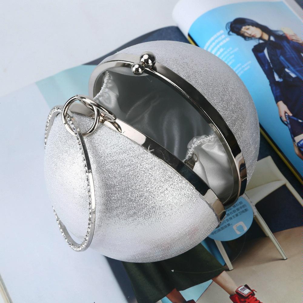 Chic Round Ball Clutch for Evening Events - Black 9