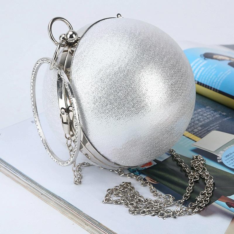 Chic Round Ball Clutch for Evening Events - Black 11