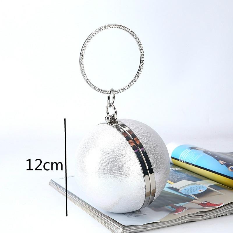 Chic Round Ball Clutch for Evening Events - Black 14