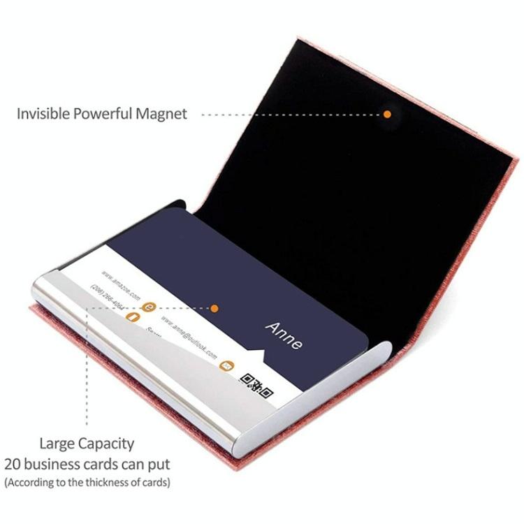 Stainless Steel Card Holder Sleek Business Accessory - Black 3