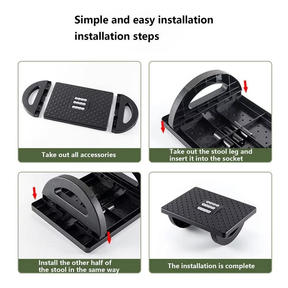 Under Desk Footrest Ergonomic Step Stool For Office Comfort - Gray 10