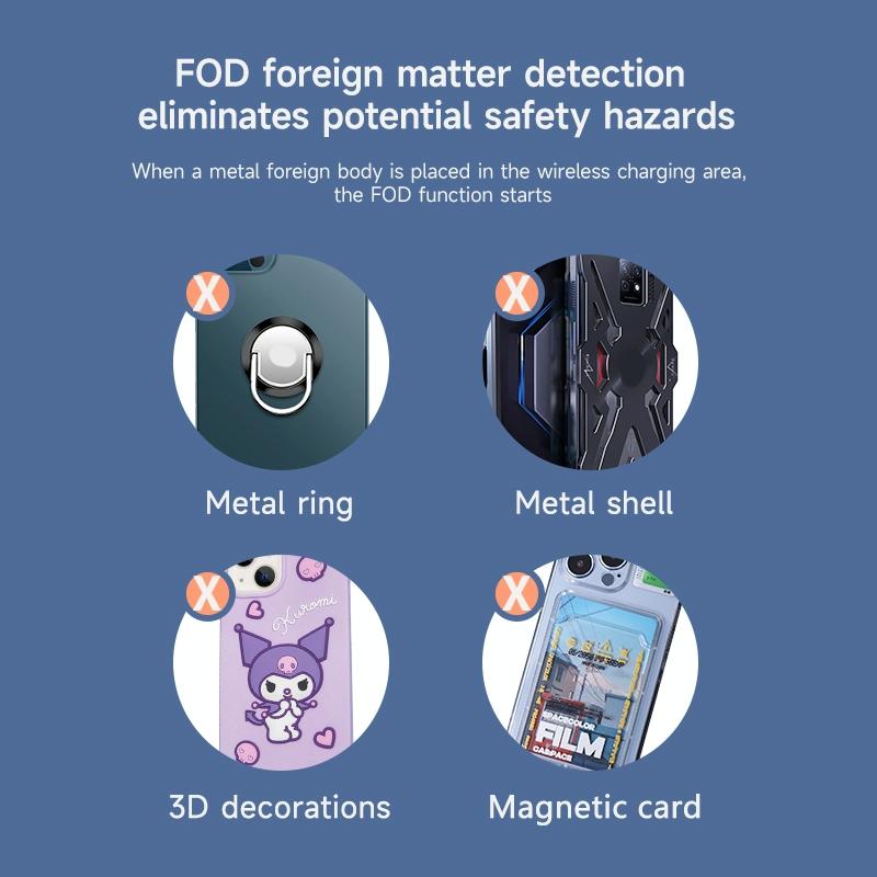 15W 3 In 1 Transparent Magnetic Wireless Charger - Orange 5