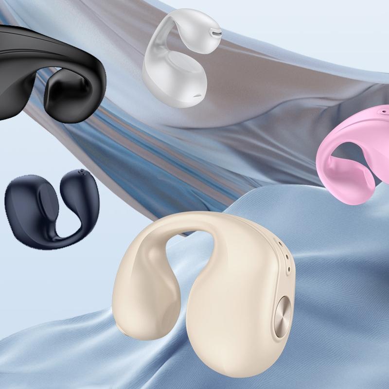 Wireless Dual Ear Bone Conduction Bluetooth Earphones - Mini Sport Clip - White 3