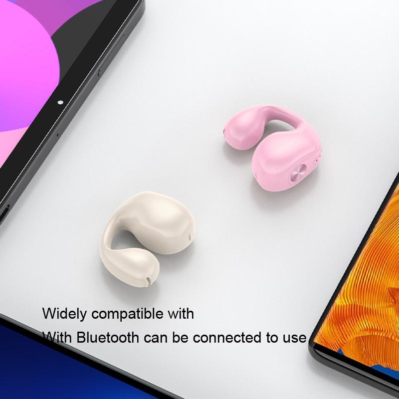 Wireless Dual Ear Bone Conduction Bluetooth Earphones - Mini Sport Clip - White 9