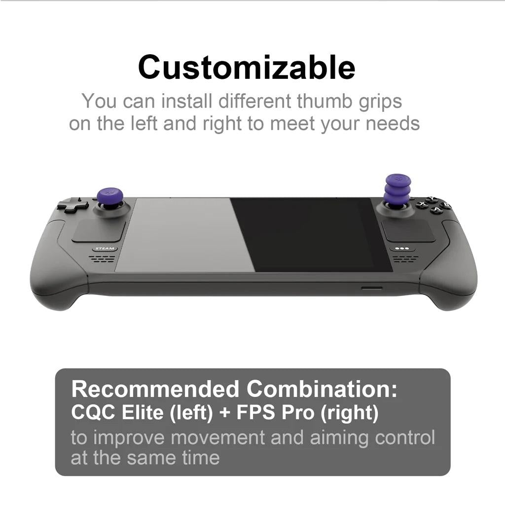 Anti-skid Joystick Cap Set for Steam Deck Console - Button Combo - Purple 7