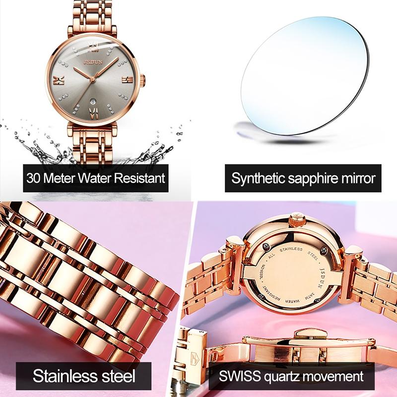 Stylish Waterproof Quartz Watch for Women - Ultra-thin Design - Grey 13