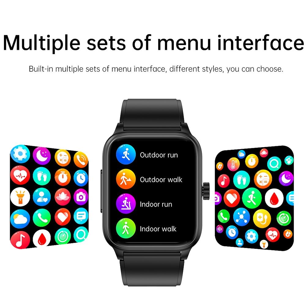 1.91 Inch Ip67 Waterproof Silicone Band Smart Watch Support Ecg / Non-Invasive Blood Glucose Measurement - Red 7