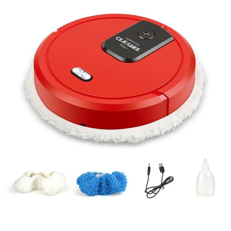 Smart Mopping Robot with Humidifier & Aroma Diffuser - Red 3