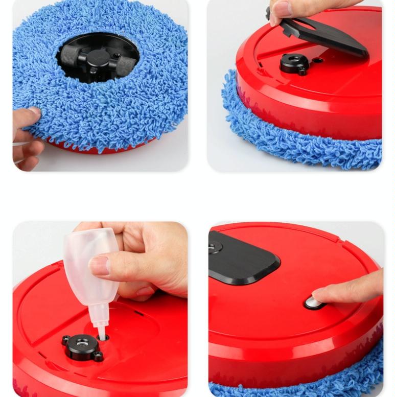 Smart Mopping Robot with Humidifier & Aroma Diffuser - Red 6