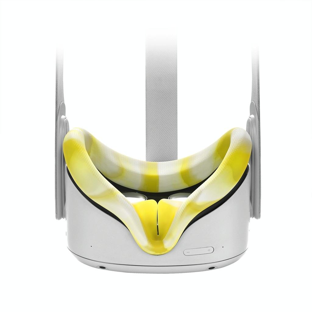 Silicone Vr Eye Cover for Oculus Quest 2 - Anti-sweat - White Yellow 12