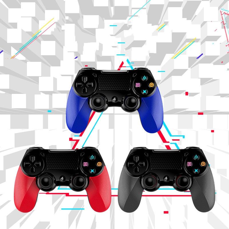 Wireless Bluetooth Gamepad for Ps4 - Dual Vibration Touch Screen Light Audio - 2 Pcs - Black 4