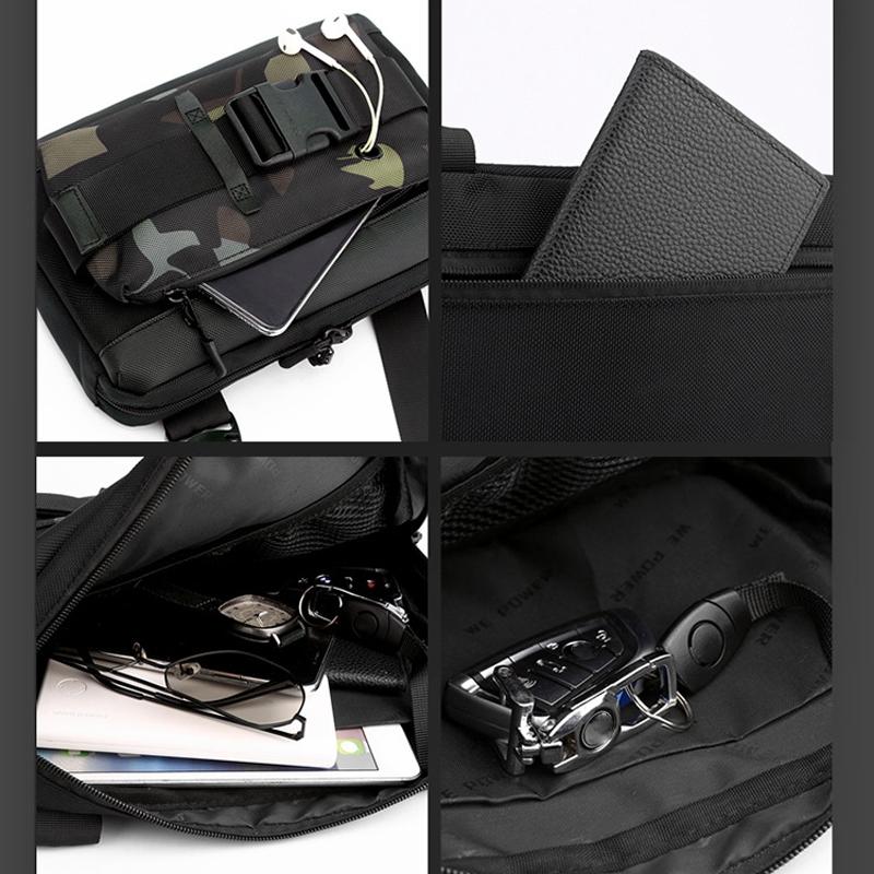 Functional Men Chest Bag Versatile Messenger Bag For Everyday Use - Camouflage 8