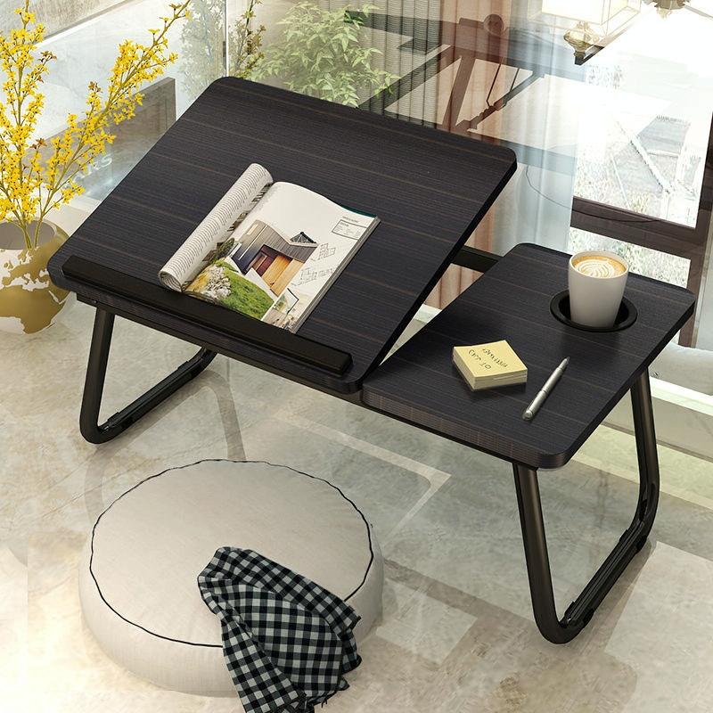 Adjustable Folding Laptop Desk with Cup Holder - Four-speed Lifting Table for Dorms - Sky Blue 10