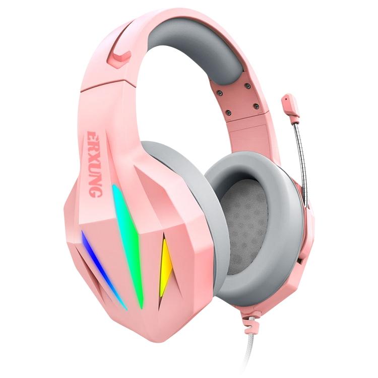 Wire-Controlled Gaming Headset With Mic Pink 3