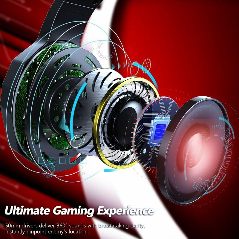 Wire-Controlled Gaming Headset With Mic Pink 9